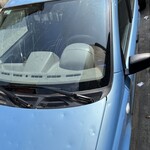 JUST BAKED Popular Potatoes - 雹でフロントグラスをやられた