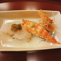 京懐石 美濃吉 竹茂楼 ホテル阪急インターナショナル店 - 車海老と炙りハモ