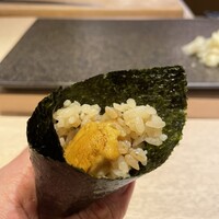 六本木 すし巽 - 雲丹手巻き