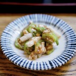 かぶと - 突き出し（オクラと長芋カツオ和え）