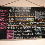 NIBOSHI MANIA - 黒板のメニュー