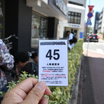 NIBOSHI MANIA - 番号札。整理券ではないので、列を離れられない。