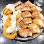 牛かつと海鍋 平田 - フライたち1