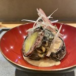 筵 - 和牛と焼茄子の磯辺揚げ。最強すぎて、口福だった。。