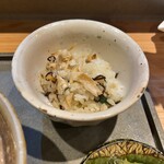 筵 - 鯖の炊き込みご飯。