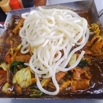 川森食堂 - うどん投入