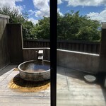 旅館山翠 - 客室露天風呂