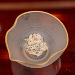 쿠라쇼우 - 瓜の雷干し、自家製納豆、豆乳から作ったクリームチーズ和え