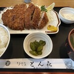 とん㐂 - 大ロースカツ定食