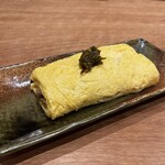 浅利と青唐辛子の玉子焼き