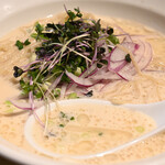 NIBOSHI MANIA - 冷やしシャカリキ天然ヒラメ鮮魚煮干ソバ