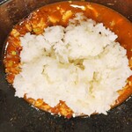 ラーメン 麻辣 - ごはん投入♡