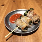 大衆酒場NONDAKUREジョージ - 空芯菜の肉巻き 美味い