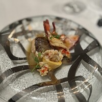 ターナ -  広小路魚籐から届いた白身魚のポワレ　冬瓜と白いラタテュイユ 「オマール海老」を2420円で追加