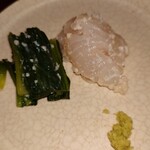 耳 - 鯛の塩麹あえ。食べすすんでから慌ててパシャ。