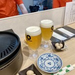 鳥三八 - 生ビールは黒ラベル