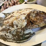 257741763 - でかいシーバス蒸し