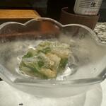 寿司・割烹 鈴政 - オクラ&イカ(お通し)