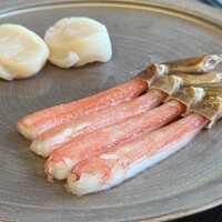 鉄板焼 さざんか - 蟹 ホタテ