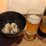すしやのたい悟 - 鱧と梅の吸い物＆ノンアルコールビール