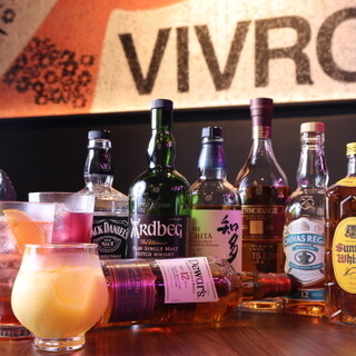 国内外の種類豊富なウイスキー＆新鮮な味わいの「速達生」もあり