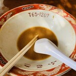 ラーメンふるき - 丼に電話番号が書いてあるのが歴史を感じます