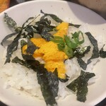 情熱うどん伊和正 - ウニ練り込みバターご飯！