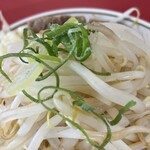 ラーメン もっけだの - 『油そばニンニク野菜マシマシガリマヨなし』のネギ