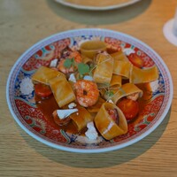 RISTORANTE＆BAR EVOLTA - カラマラータ 魚のブロード 赤エビとタコカリフラワーアニスイート
