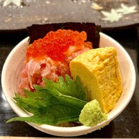 銀座 鮨 たじま - ミニ海鮮丼（トロ、いくら、たまご）