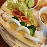 珈琲屋らんぷ - D:サンドウィッチセット、サンドウィッチ