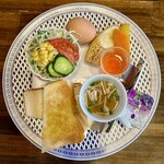 珈琲屋らんぷ - A:トーストセット、真上から！