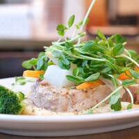 LE PORTIER Par Aux Delices de dodine Toranomon - 本日のランチ 1300円 の豚のロースト マスタードソース