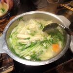 博多 なぎの木 - 天草大王の水炊き2,980円×２人前＋雑炊400円×２人前