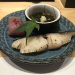 鮨 奏 - 銀だらの西京漬け　生ハム風カツオ