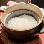 食堂 ぎんみ - 炊き立て土鍋ご飯（京都祇園米料亭の厳選米「翁霞」）