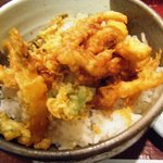 海幸山幸 越中茶屋 - 「白えび天丼」どアップ。