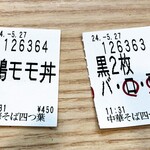 中華そば 深緑 - 中華そば 深緑　食券