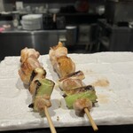 大銀杏 - コーチンねぎま　味が濃縮されていて最高