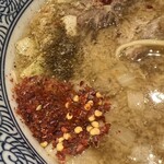 中華そば タンポポ - 味変で山椒　唐辛子