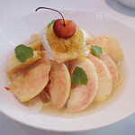 魚河岸トミーナ - 桃の冷製パスタ(3600円)