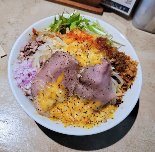 油そば 油そば 豚魂 神奈川新町店 TON-KON Abura Soba with a Giant