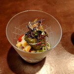 りょうりや 御旅屋 - 鮑の肝ソース