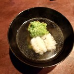 りょうりや 御旅屋 - 鱧と焼き茄子のさっと煮