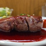 キッチン ブルー グローブ - 横から、大きい処は直径３cm 程の厚さ