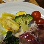 キッチン ブルー グローブ - 備え付け野菜もいただきます