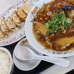 餃子の王将 - 麻婆茄子ラーメン フェアセットＢ＋餃子３個