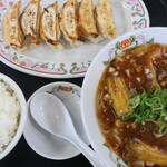 餃子の王将 - 麻婆茄子ラーメン フェアセットＢ＋餃子３個