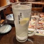 Nikudofu to Lemon Sour Taishu Shokudo Yasubee Asti Mishima Sausu Ten - 安べゑレモンサワー