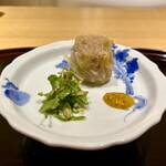 眞善美 - 豚肩ロースと玉葱の焼売　クレソンのサラダ